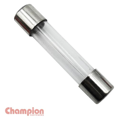 Champion 1Ag 2Amp Glass Fuse - 50pk