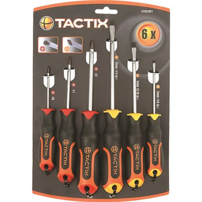 Tactix Screwdriver 6pc Set Slot & PH