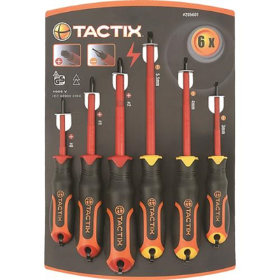 Tactix Screwdriver Insulated 6Pc Set