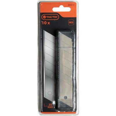 Tactix Knife Blade Snap-off 10pc 25mm