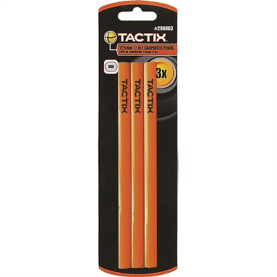 Tactix Pencil Carpenter 3pc 175mm/7in Square