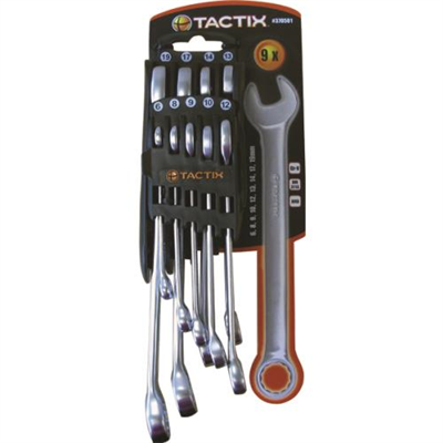 Tactix 9pc Combination Spanner Set - Metric