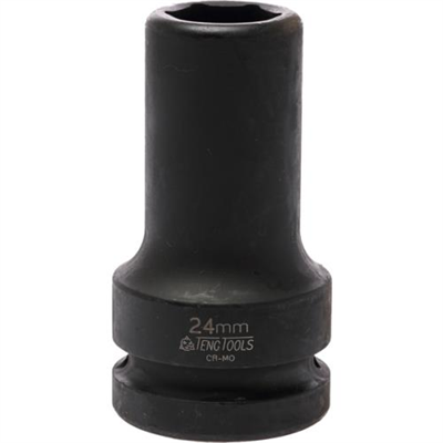 Teng 1in Dr. Thin Wall Deep Impact Socket 24mm Din