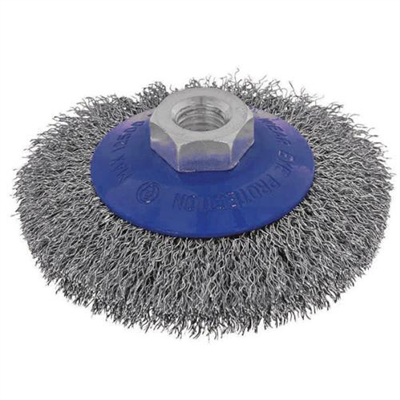ITM Crimp Wire Bevel Brush Steel 100mm