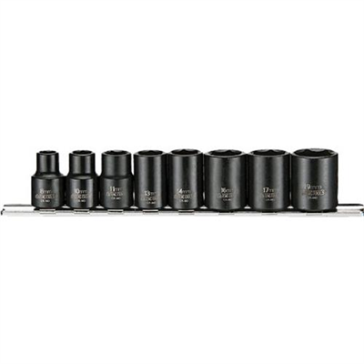 Teng 8pc 3/8in Dr. Reg Impact Skt Set 8-19mm