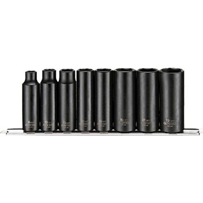 Teng 8pc 3/8in Dr. Deep Impact Skt Set 8-19mm