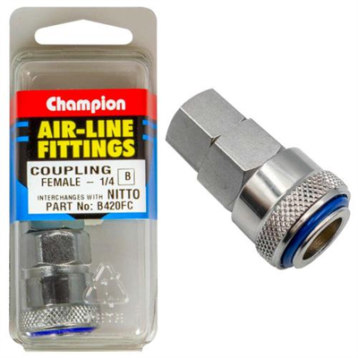 Champion 1/4in Female Air -Line Coupling Nitto