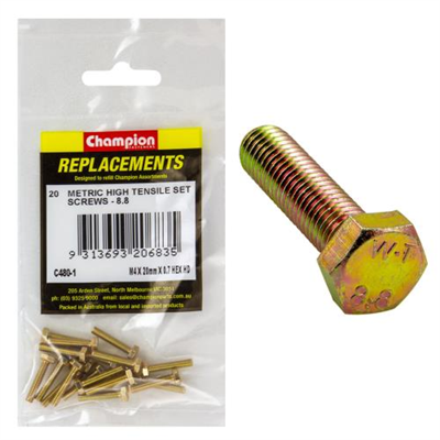 Champion 5/16UNC x 3/4in Set Screws/Nuts - Mini Jar -20pk**