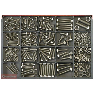 Champion 316pc Metric Set Screw & Nut Assortment 304/A2