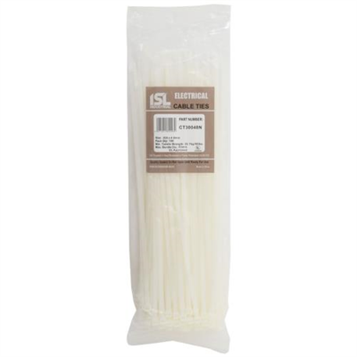 ISL 300 x 4.8mm Nylon Cable Tie - Nat. - 100pk