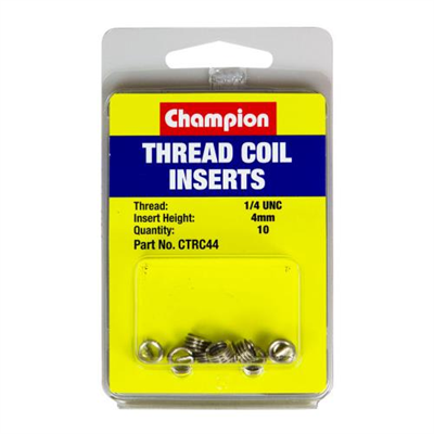 Champion 1/4in UNC x 4mm Thread Insert Refills -10pk