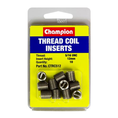 Champion 5/16in UNC x 12mm Thread Insert Refills -10pk