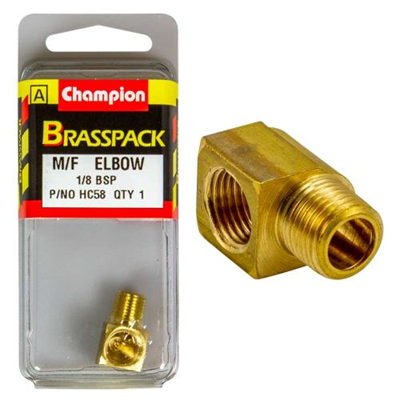 Champion Brass 1/8in BSP F/M Elbow