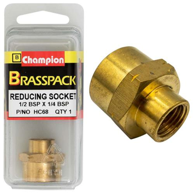Champion Brass 1/2in x 1/4in BSP Reducing Socket