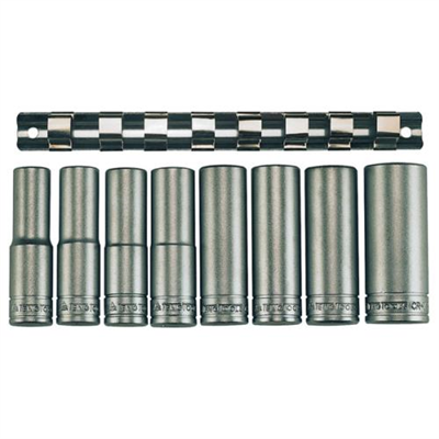 Teng 8pc 1/2in Dr. Deep Socket Set 13-24mm 6Pnt