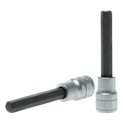 Teng 1/2in Dr. Bit Socket Hex 10mm x 100mm (L)