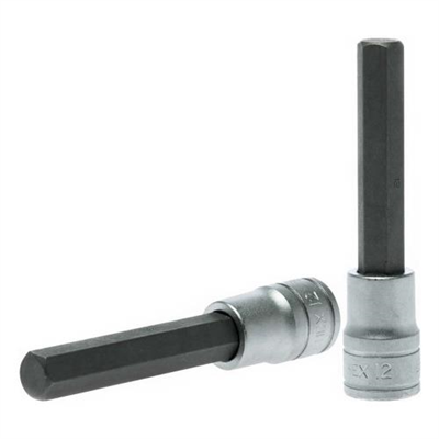 Teng 1/2in Dr. Bit Socket Hex 12mm x 100mm (L)