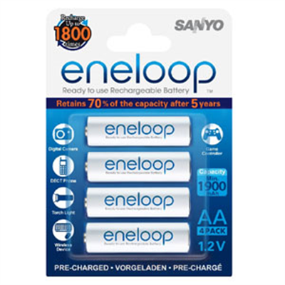 Panasonic Eneloop 1900Mah 1.2V Rechargeable AA Battery (4pk)