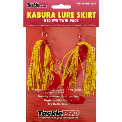 TacklePro Kabura Lure Skirt - Red Eye (Twin Pack)
