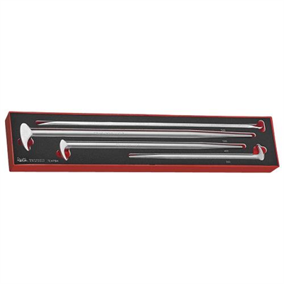 Teng 4pc Roll/Heel Bar Set w/Tyre Lever - TEX-Tray