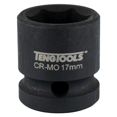 Teng 1/2in Dr. Stubby Impact Socket 17mm DIN