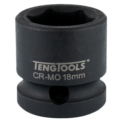 Teng 1/2in Dr. Stubby Impact Socket 18mm DIN