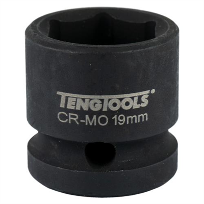 Teng 1/2in Dr. Stubby Impact Socket 19mm DIN