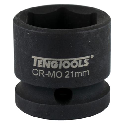 Teng 1/2in Dr. Stubby Impact Socket 21mm DIN