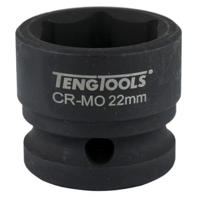 Teng 1/2in Dr. Stubby Impact Socket 22mm DIN