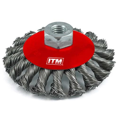 ITM Twist Knot Bevel Brush Stainless Steel 100mm