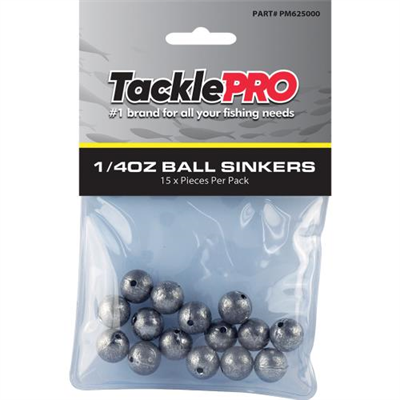 TacklePro Ball Sinker 1/4oz - 15pc