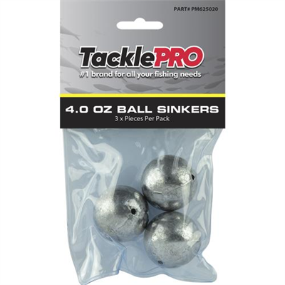 TacklePro Ball Sinker 4.0oz - 3pc