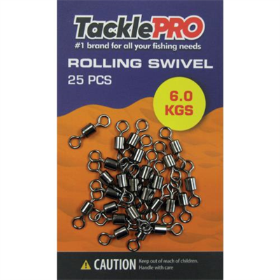 TacklePro Rolling Swivel 6.0kg - 25pc
