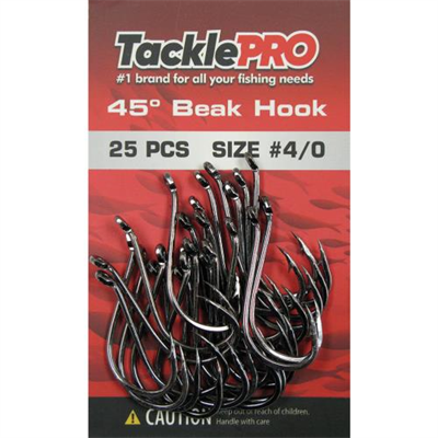 TacklePro 45deg. Beak Hook #4/0 - 25pc