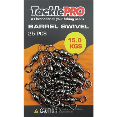 TacklePro Barrel Swivel 15.0kg - 25pc