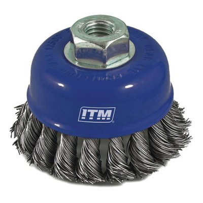 ITM Twist Knot Cup Brush Steel 65mm