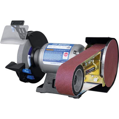 ITM 200mm Bench Grinder w/Belt & Disc Grinding Attachment