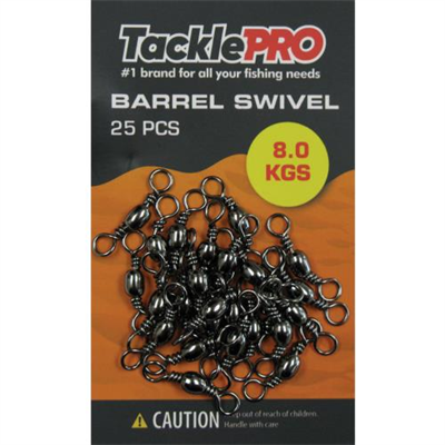 TacklePro Barrel Swivel 8.0kg - 25pc