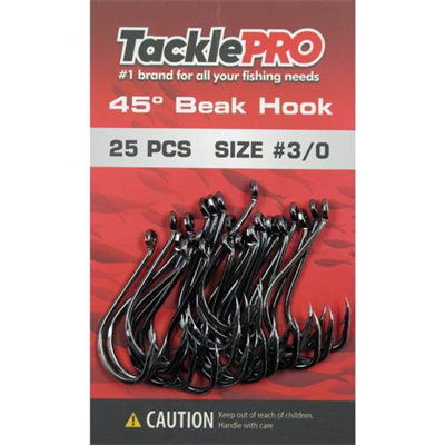 TacklePro 45deg. Beak Hook #3/0 - 25pc