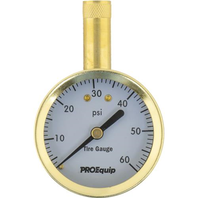 ProEquip Tyre Pressure Gauge 0-60 PSI - Straight Chuck