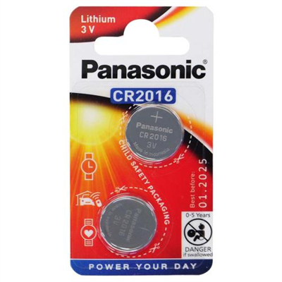 Panasonic 3V Lithium Coin Cell Battery (20mm X 1.6mm) - 2pk*
