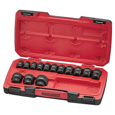 Teng 18pc 1/2in Dr. AF Reg. Impact Socket Set 6-Pnt