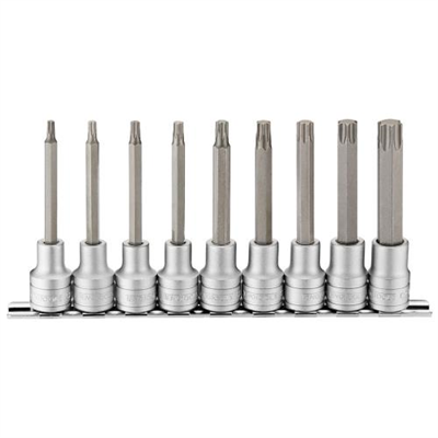 Teng 9pc 1/2in Dr. Long TX Bit Socket Set - TX20-TX60