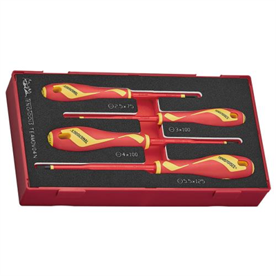 Teng 4pc Screwdriver Set Insulated Flat