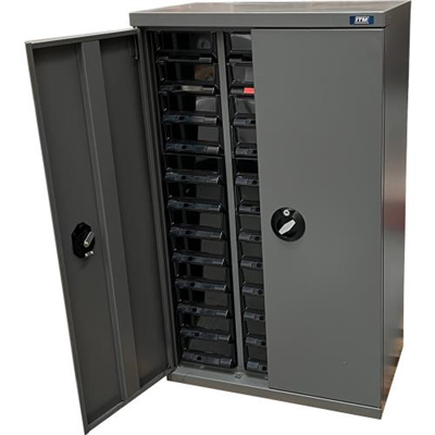 ITM Parts Cabinet, Lockable, Metal A5 36 Drawers