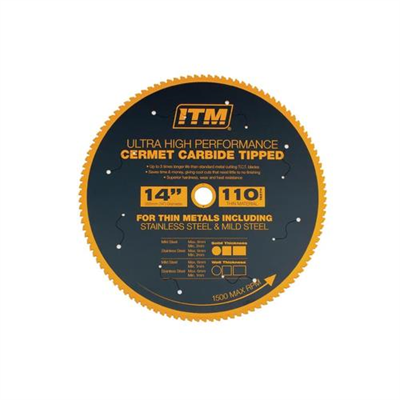 ITM 350mm Cermet Carbide Metal Cutting Blade, 110T