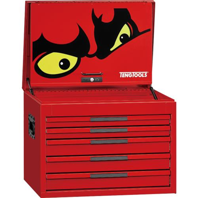 Teng Pro35™ 26in Deep Tool Chest 5 Drawers Red