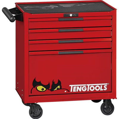 Teng Pro35™ 26in Low Roller Cabinet 4 Drawers Red