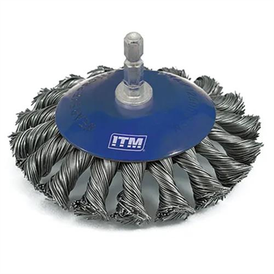 ITM Twist Knot Bevel Brush Steel 75mm