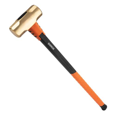 Groz Brass Head Sledge Hammer 2.7kg-Fibreglass Handle 900mm